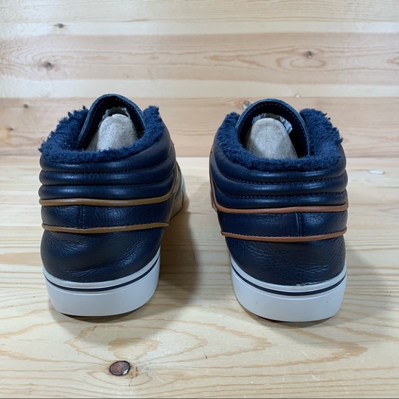 Nike Zoom SB Stefan Janoski Mid Shoes # 472679-423
Leather
Men’s 7.5 Navy White - Picture 4 of 10